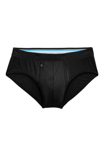 True Black | Front view of Silver HD Brief in True Black