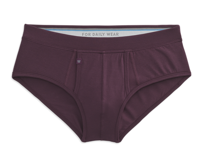 Plum Wine | Front view of Silver HD Brief in Plum Wine