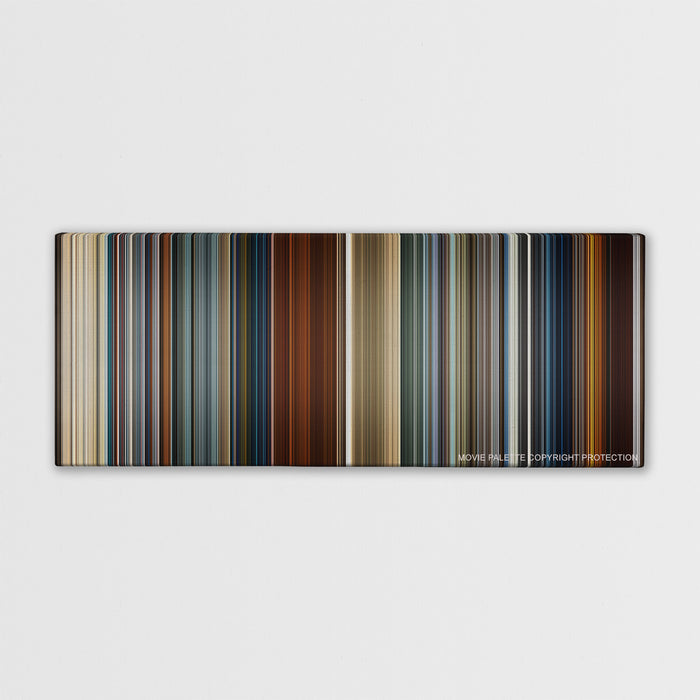 Skyfall color palette canvas print: thousands of thin vertical stripes of color