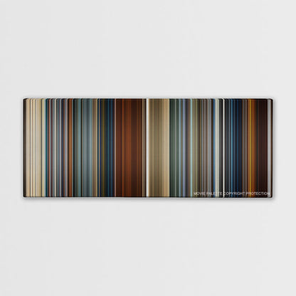 Skyfall color palette canvas print: thousands of thin vertical stripes of color