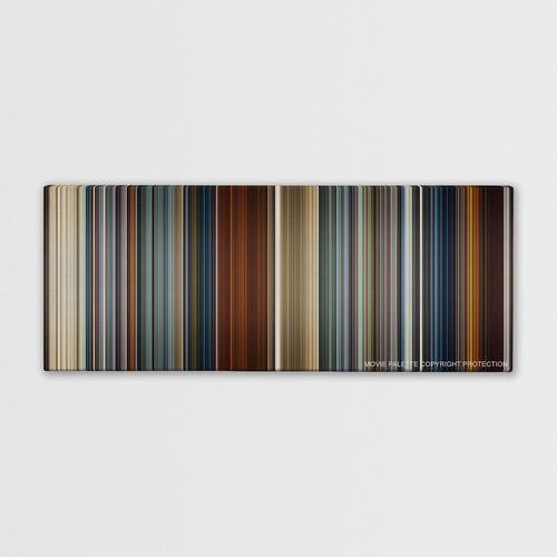 Skyfall color palette canvas print: thousands of thin vertical stripes of color