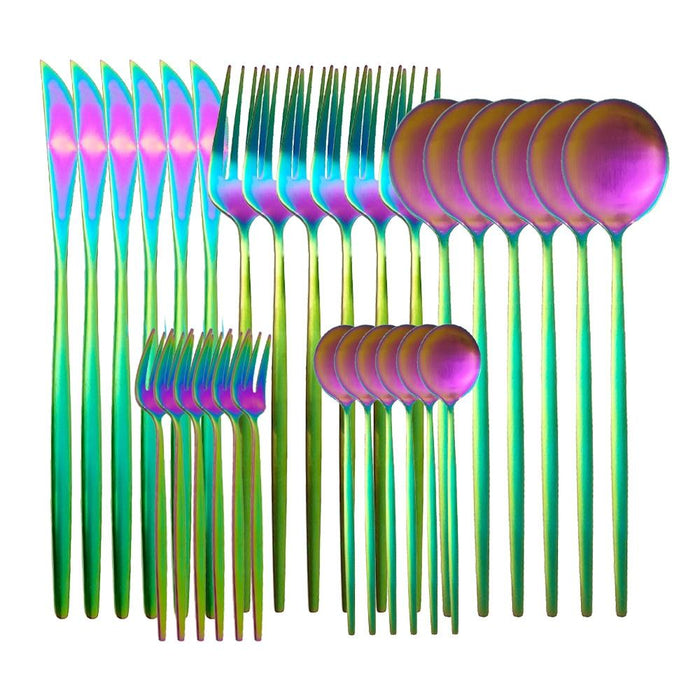 Sleek Matt Gold Dining Cutlery Set: Dine with Sophistication