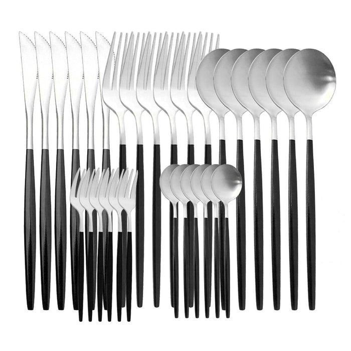 Sleek Matt Gold Dining Cutlery Set: Dine with Sophistication