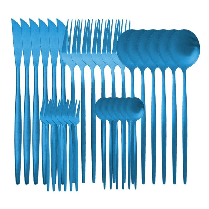 Sleek Matt Gold Dining Cutlery Set: Dine with Sophistication