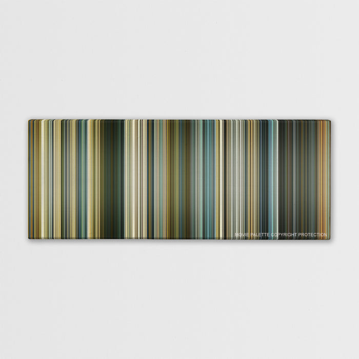 Slumdog Millionaire color palette canvas print: thousands of thin vertical stripes of color