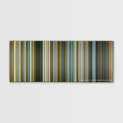 Slumdog Millionaire color palette canvas print: thousands of thin vertical stripes of color