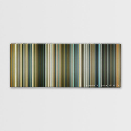 Slumdog Millionaire color palette canvas print: thousands of thin vertical stripes of color
