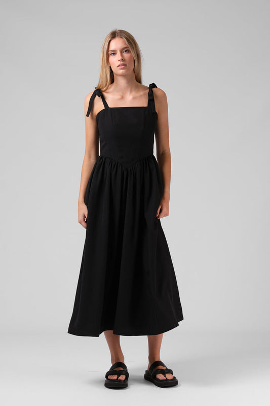 Sofia Midi Dress - Black