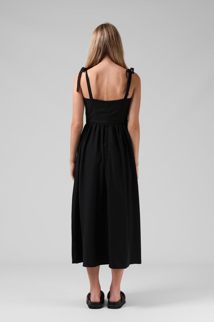 Sofia Midi Dress - Black