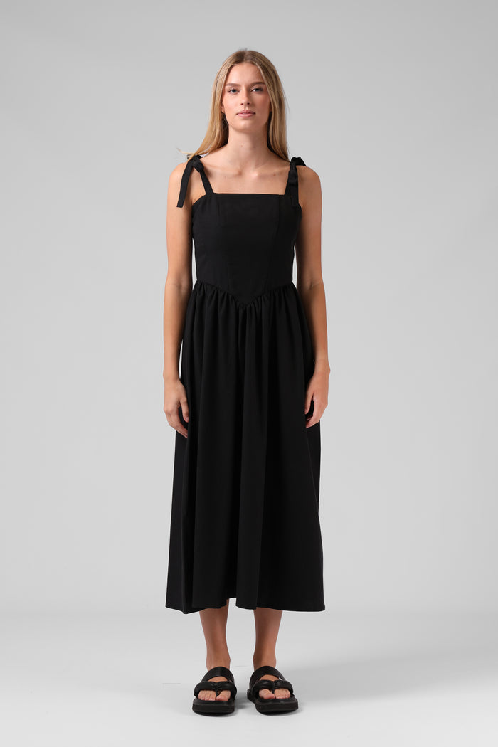 Sofia Midi Dress - Black