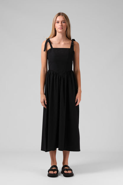 Sofia Midi Dress - Black