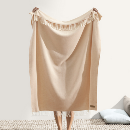 Soft Linen Herringbone Throw