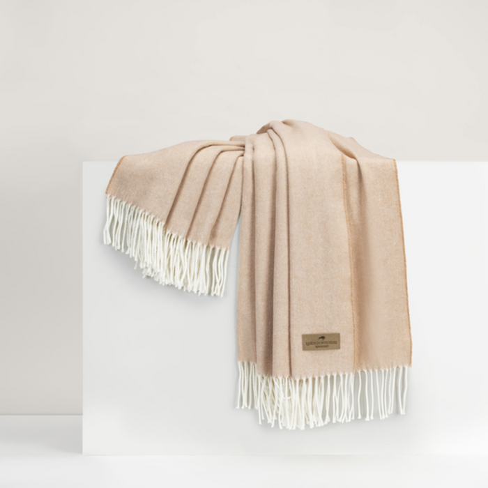 Soft Linen Herringbone Throw