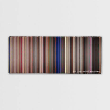 Starship Troopers color palette canvas print: thousands of thin vertical stripes of color