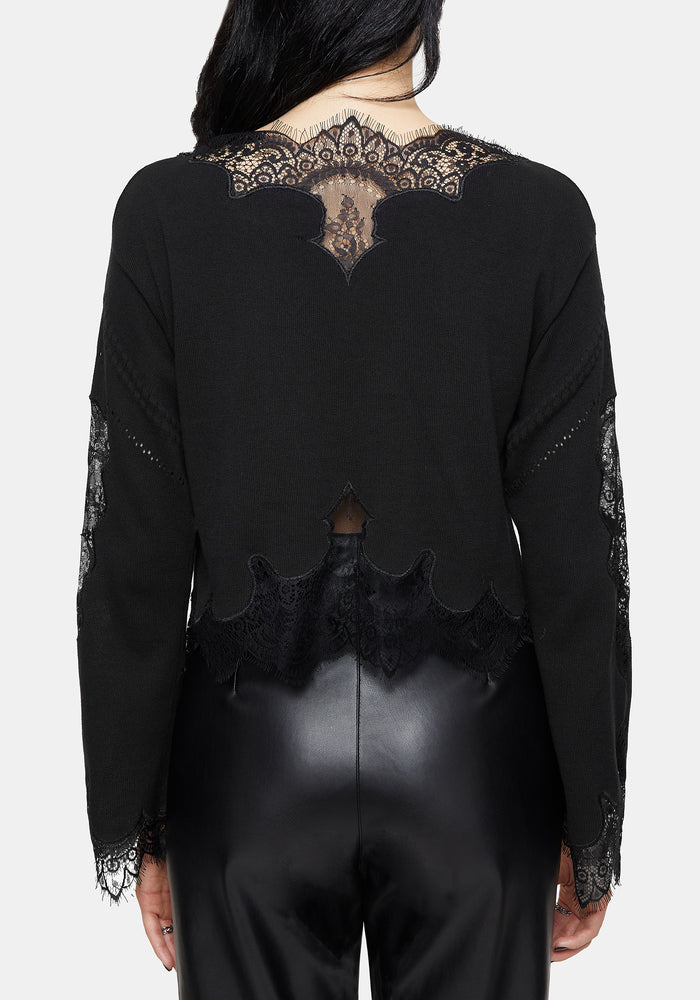 Stormwoken Pointelle Lace Detail Knit Jumper