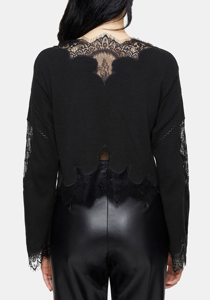 Stormwoken Pointelle Lace Detail Knit Jumper
