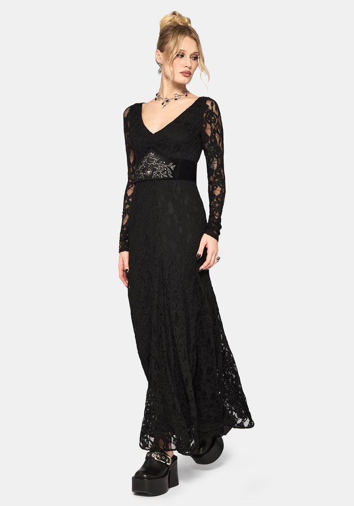 Stray Lace Long Sleeve Gown
