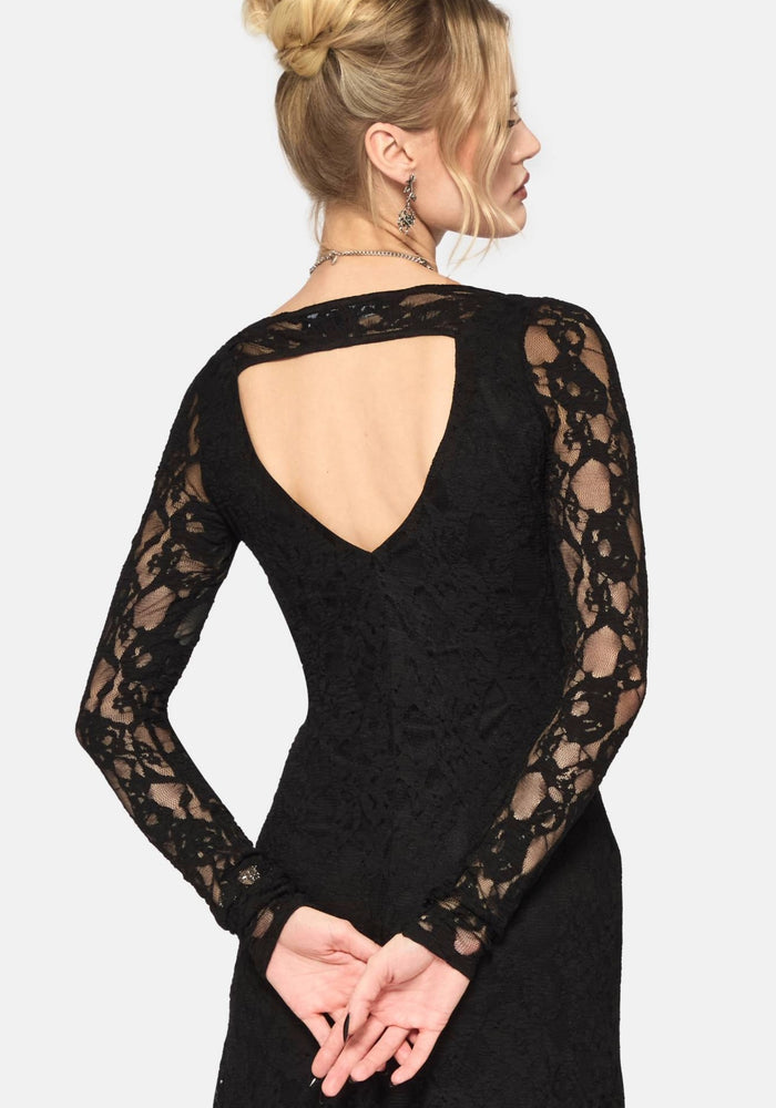 Stray Lace Long Sleeve Gown