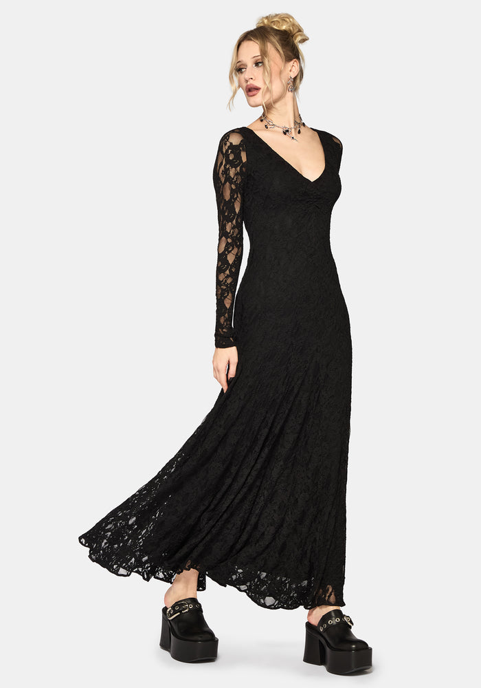 Stray Lace Long Sleeve Gown