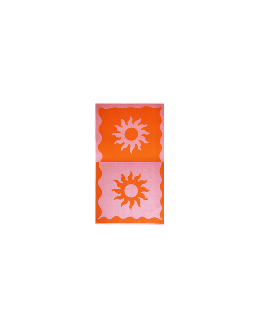 SUN BEACH TOWEL ORANGE PINK