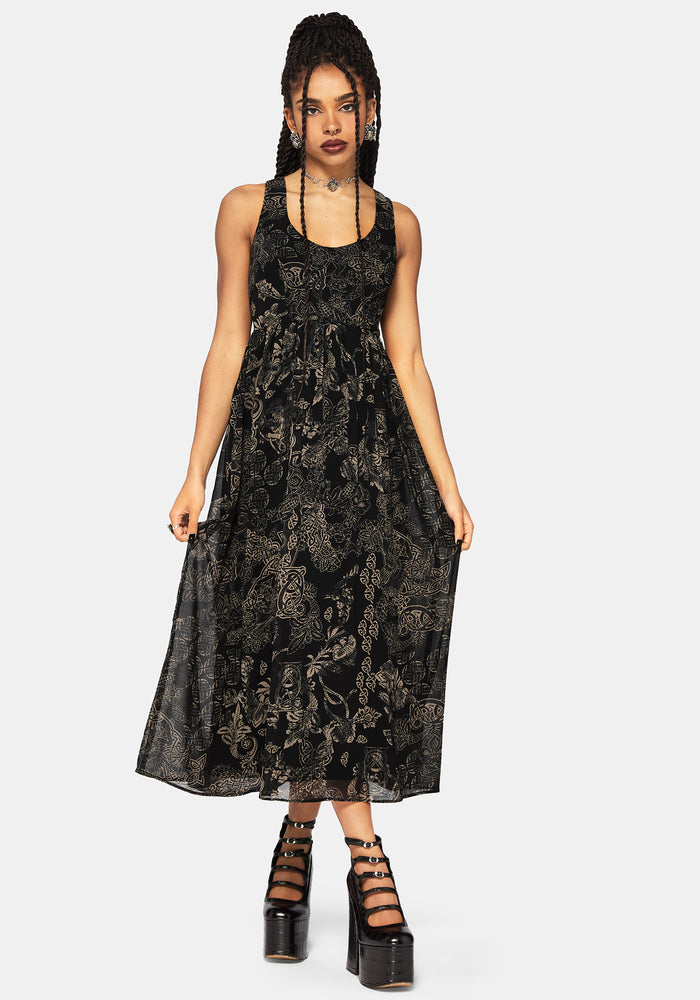 Surge Celtic Print Cami Midaxi Dress