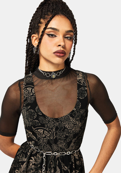 Surge Celtic Print Cami Midaxi Dress