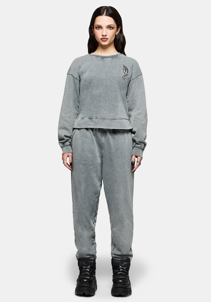 Sylph Fallen Dove Embroidered Sweatshirt