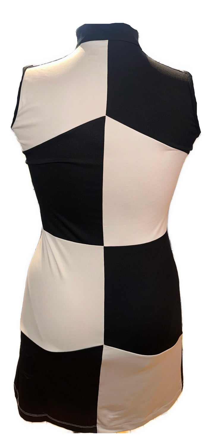 Tail Women's Black & White Patterned Golf Dress Size S