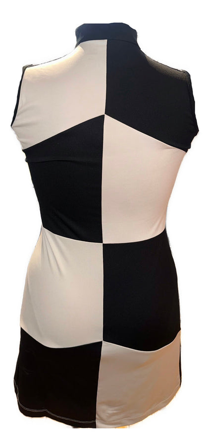 Tail Women's Black & White Patterned Golf Dress Size S
