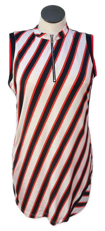 Tail Women's Red, White & Black Patterned Golf Dress Size XL