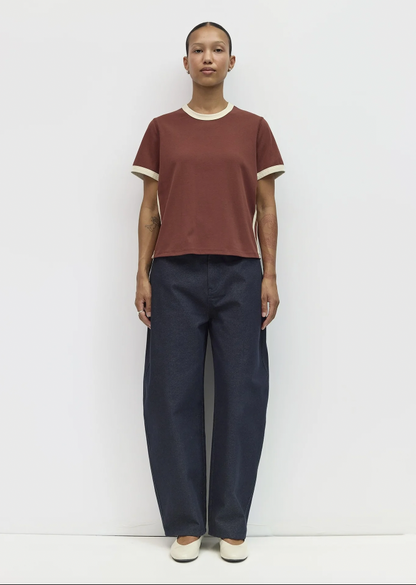 The Cait Top - Brown & Cream
