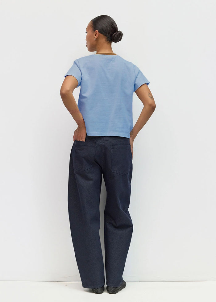 The Chloe Top - Blue Brown