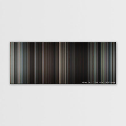 The Great Escape color palette canvas print: thousands of thin vertical stripes of color