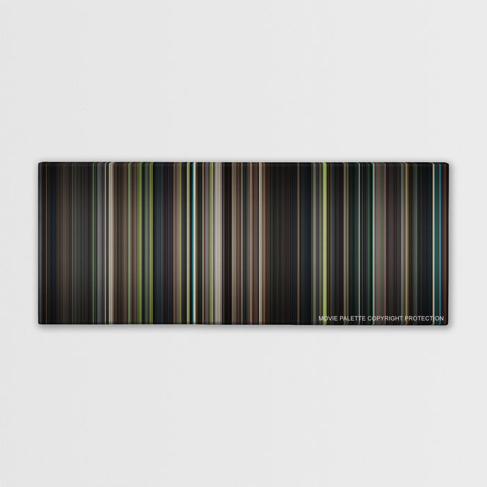 The Handmaiden color palette canvas print: thousands of thin vertical stripes of color