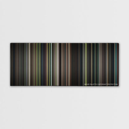 The Handmaiden color palette canvas print: thousands of thin vertical stripes of color