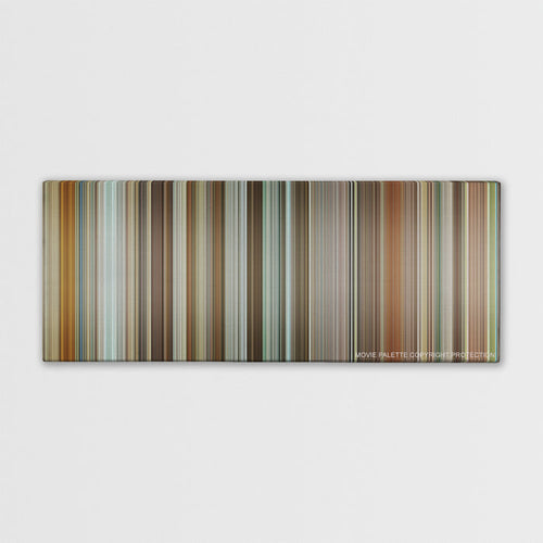 The Invention of Lying color palette canvas print: thousands of thin vertical stripes of color