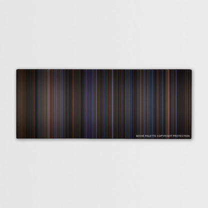 The Negotiator color palette canvas print: thousands of thin vertical stripes of color