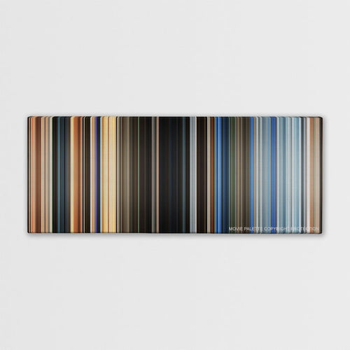The Old Guard color palette canvas print: thousands of thin vertical stripes of color