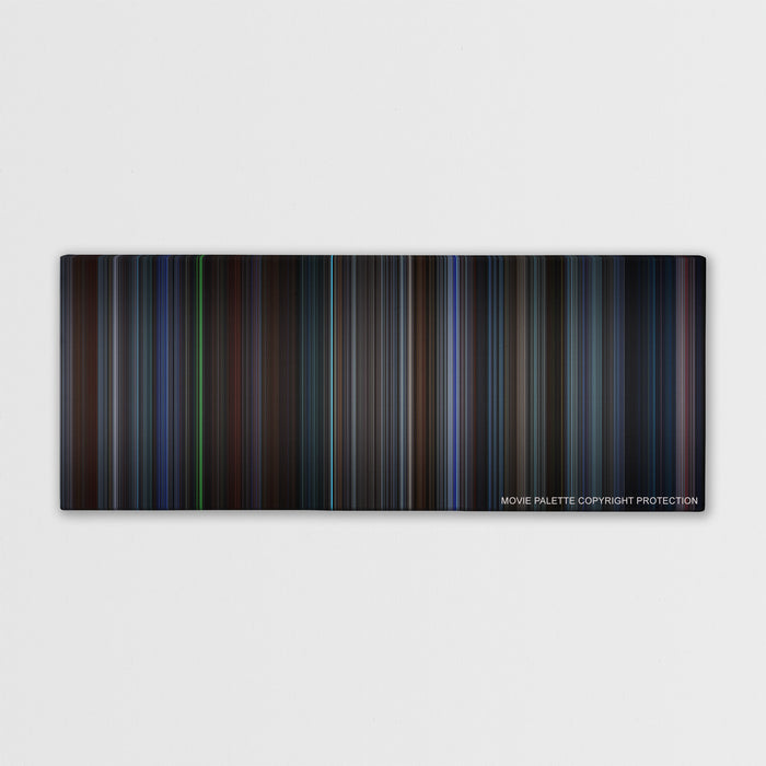 The Recruit color palette canvas print: thousands of thin vertical stripes of color