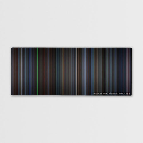 The Recruit color palette canvas print: thousands of thin vertical stripes of color