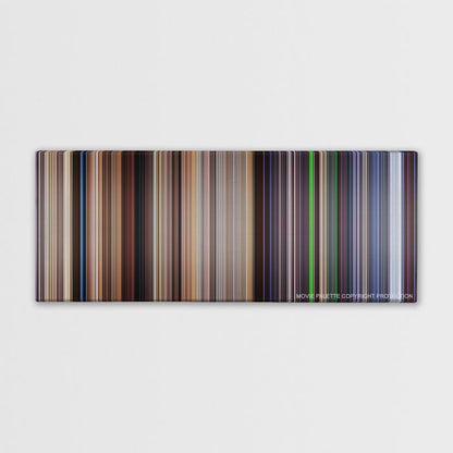 The Truman Show color palette canvas print: thousands of thin vertical stripes of color