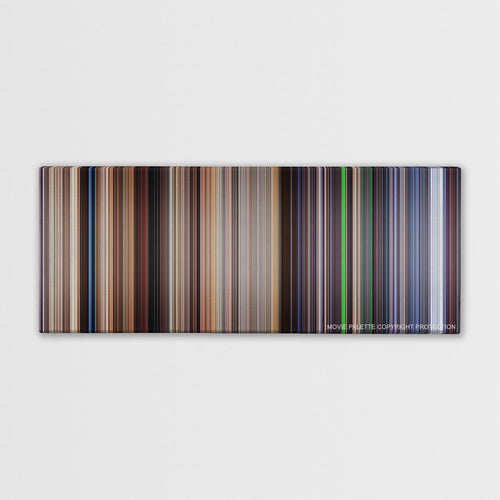 The Truman Show color palette canvas print: thousands of thin vertical stripes of color