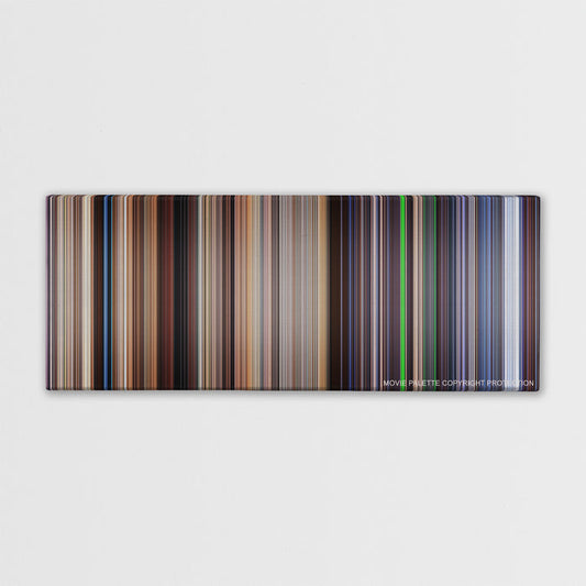 The Truman Show color palette canvas print: thousands of thin vertical stripes of color