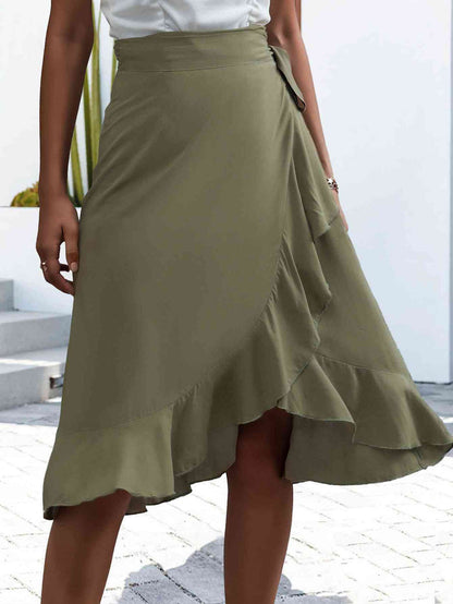 Tied Ruffled Skirt - Madikfashions.com