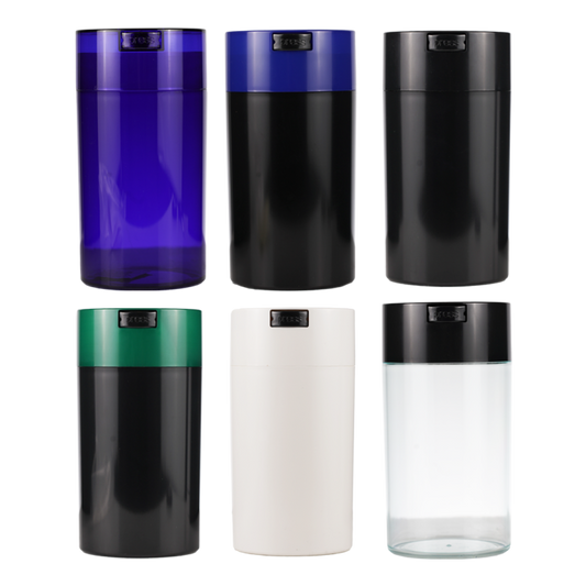 Tight Vac TV4 12oz vacuum-sealed container with airtight storage, ideal for preserving herbs, spices, and dry goods while preventing odors from escaping.