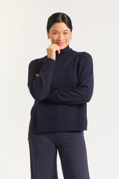 Toastie Merino Cashmere Polo In Officer Navy