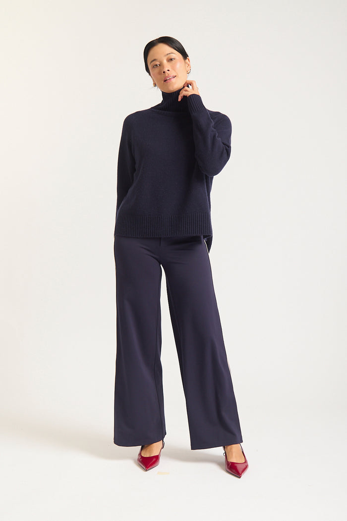 Toastie Merino Cashmere Polo In Officer Navy