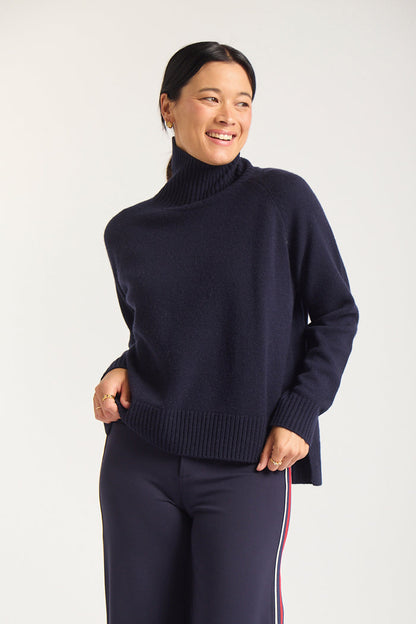 Toastie Merino Cashmere Polo In Officer Navy