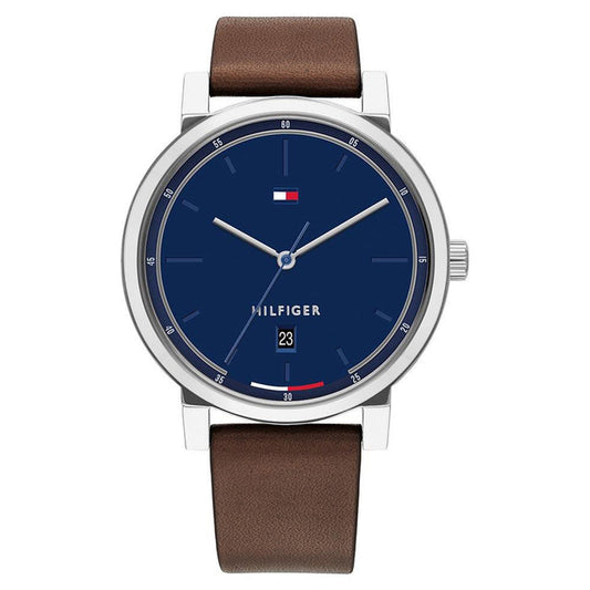 Tommy Hilfiger Brown Leather Men's Watch - 1791780