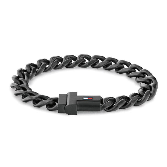 Tommy Hilfiger Tommy Hilfiger Jewellery Black Steel Men's Chain Bracelet - 2790259